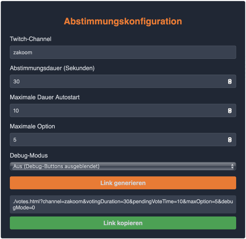 Config-Tool Formular