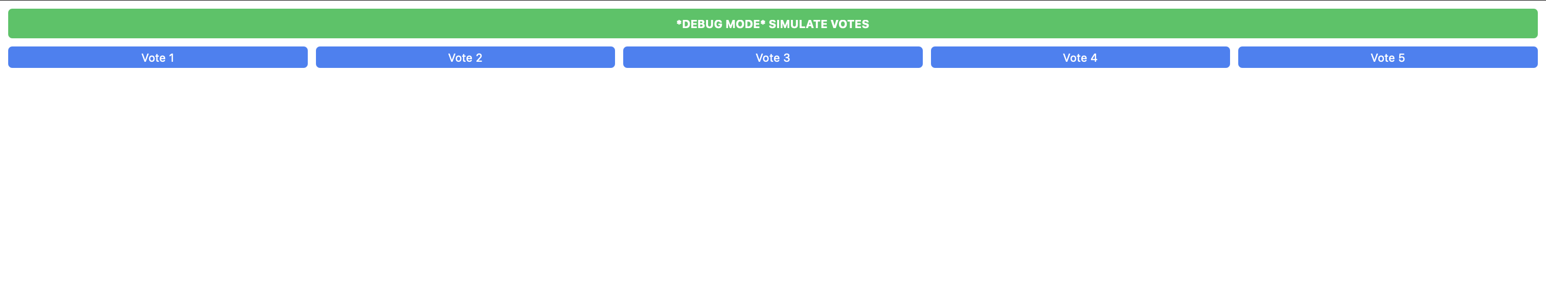 Debug-Modus mit Simulations-Buttons